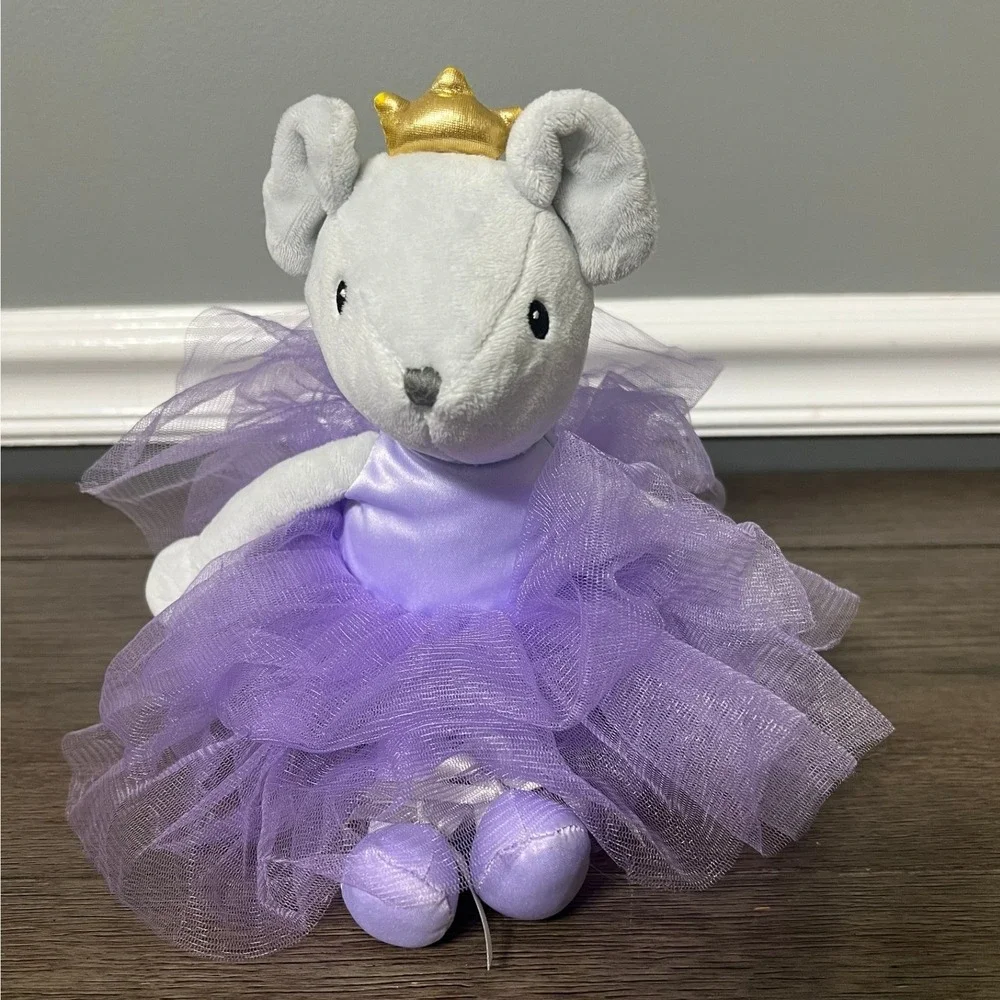 I Scream Plush Mouse Betty Ballerina Princess Stuffed Animal‎ Toy Purple Tutu